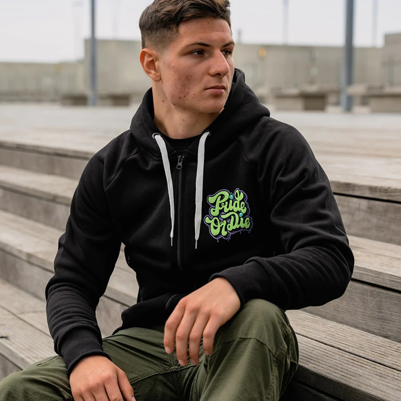 PRIDE OR DIE ice cream zaketa -black